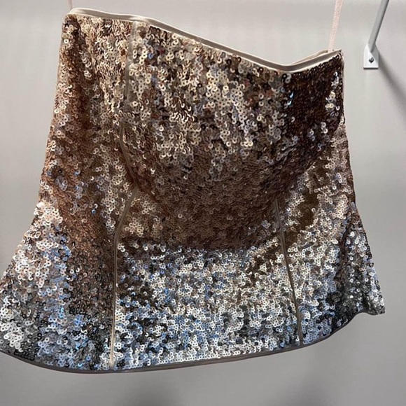 Strapless ombré sequin top White House Black Market - Picture 2 of 3